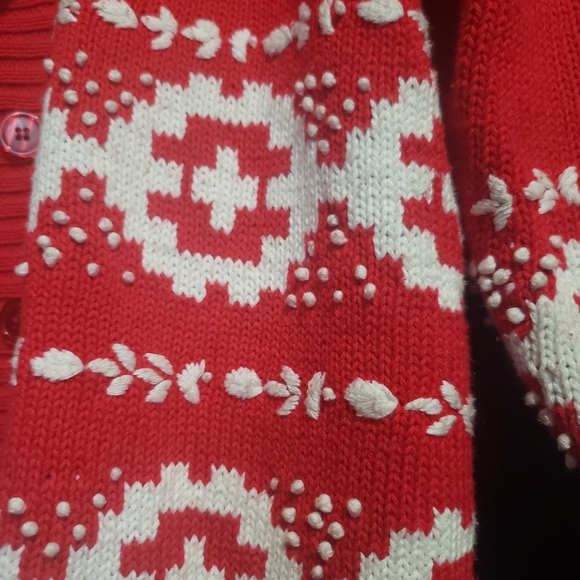 IZOD Club Vintage Cardigan Hand Embroidered Medium - Picture 2 of 8